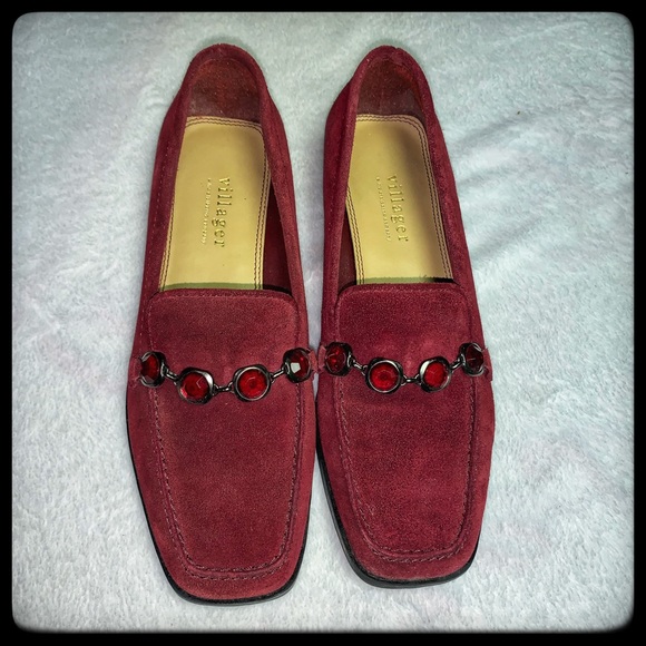 villager Shoes - Villager dark cranberry loafers size 7 EUC